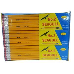 Pencils Pre-sharpened No 2 144/box 12 Boxes of 12 New Improved Eraser
